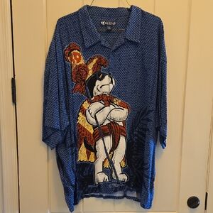 Big Dogs Blue Graphic Casual Shirt